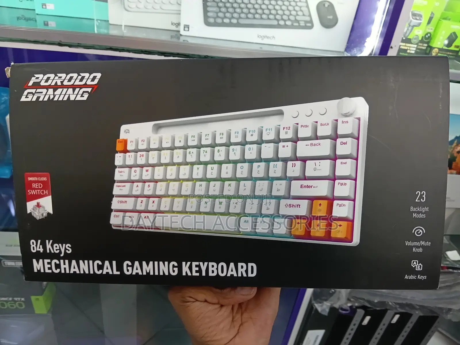 This Is a Porodo 84 Keys Mechanical Gaming Keyboard.