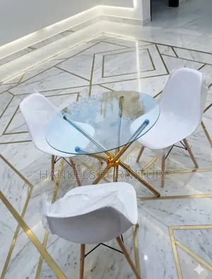 3 Seater Glass Dining Table
