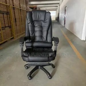 Leather Office Ergonomic Chair With Footrest