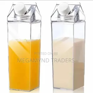 Milk Water Bottle 1000ml /Plastic Square Milk Bottle 1 LTR