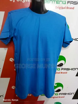 Real Blue Cotton T Shirt