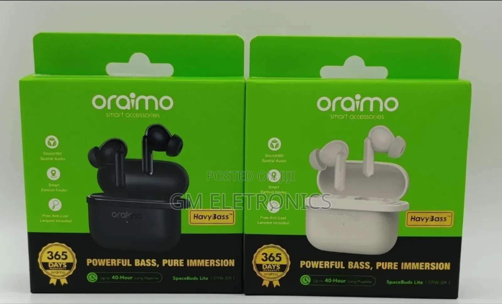 Oraimo Spacebuds Lite (Otw-324) 40hrs Play Time- Diffrent Colours.