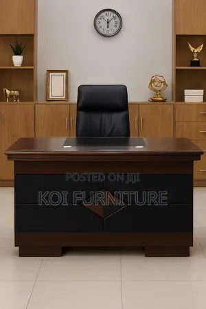 Office Desk; 1.4 Meters Mahogany Effortless Executive Desks