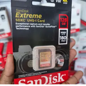 Sandisk Extreme SDXC Card 128gb- 180mb/S