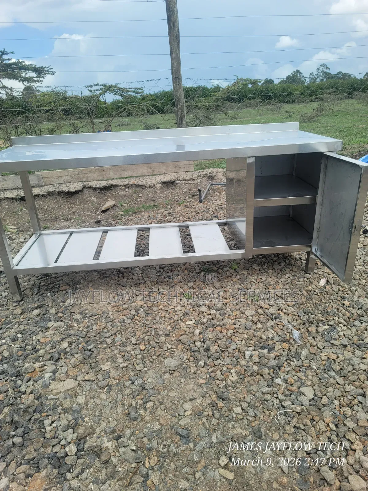 Stainless Steel Working Table With Lockable Drawers