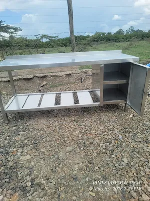 Stainless Steel Working Table With Lockable Drawers