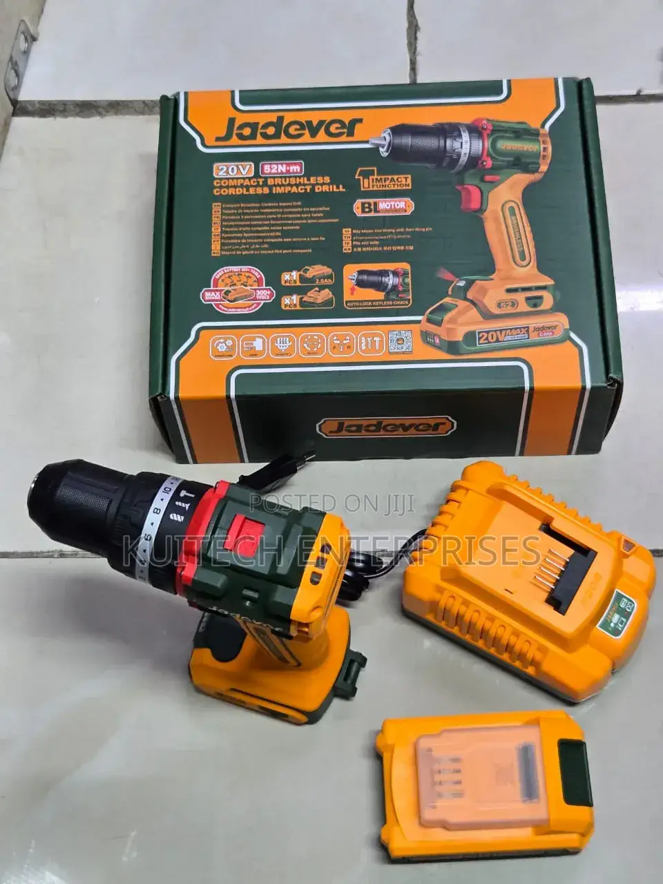Cordless Brushless Impact Drill 20v With 1battery