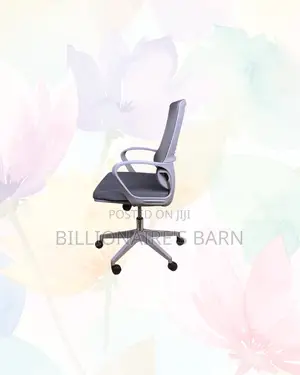 Grey Ergonomic Mesh Office Chair Mid Back Lumbar Support Seating