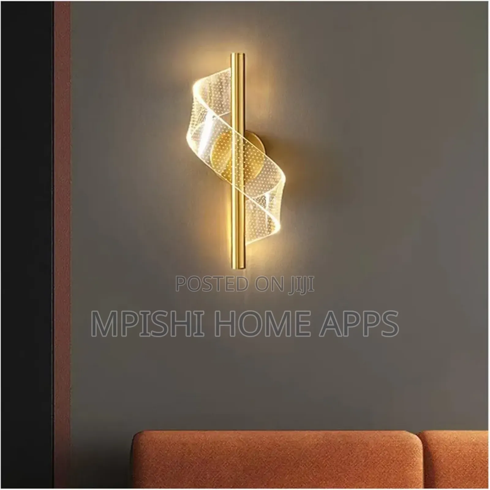 Golden Swirl Wall Light
