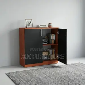 Office Cabinet; Two Doors Wooden Executive Filing Credenza Cabinet