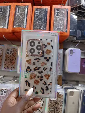 Leopard-Print Protective Phone Case Designed for the iPhone 13 Pro.