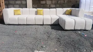 7 Seater 4 Piece Modern Bubble L Seat
