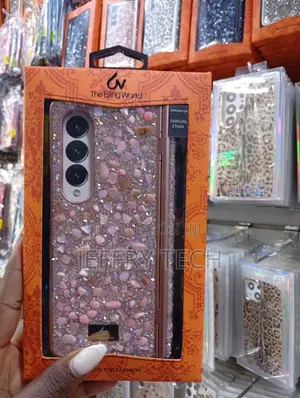 Rhinestone and Stone-Embedded Case for Samsung Galaxy Z Fold4.