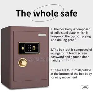 Digital 60kgs Secured Brown Fireproof Safe Box