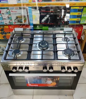 *Ramtons Silver Cooker 5gas 90x60 Inox Cooker-