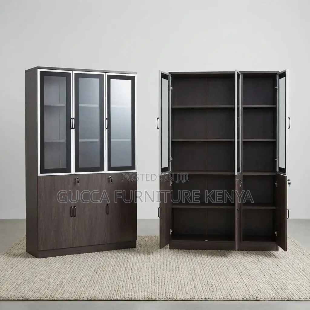 3-Door's Half Glass Document/File Cabinet