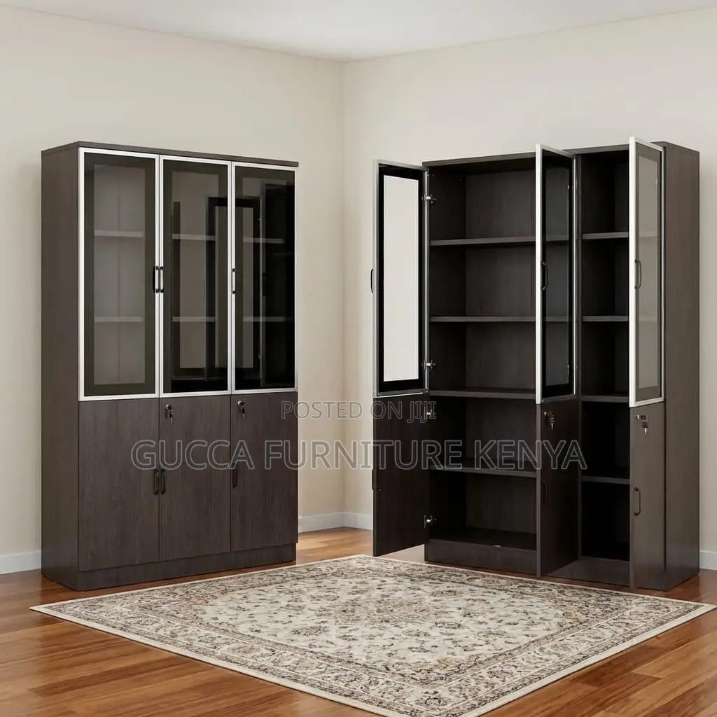 3-Door's Half Glass Document/File Cabinet