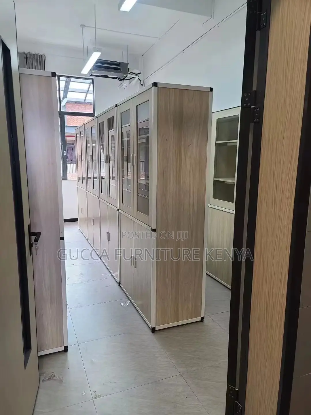 3-Door's Half Glass Document/File Cabinet