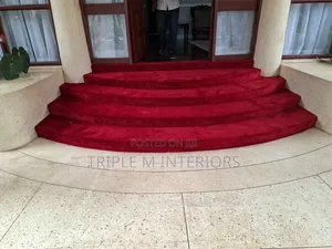 Maroon Vip Staircase Luxury Carpet Finish
