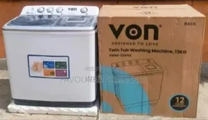 Twin Tabs. New Von 8kgs Washing Machine