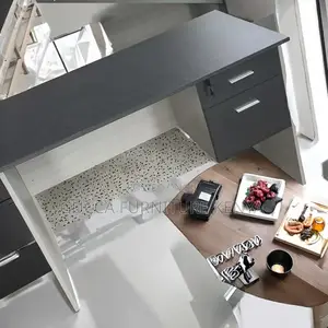 Clerical Customized Brown Study Desk With Drawers