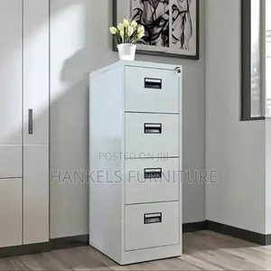 4 Drawer Metallic Filing Cabinet Office Storage
