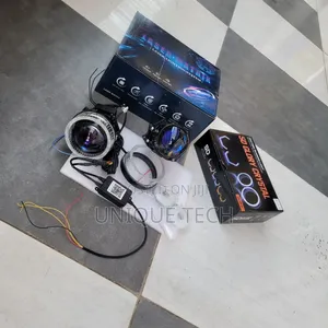 Universal 2.5" Bi-Led Projector Headlights With 5d Rings