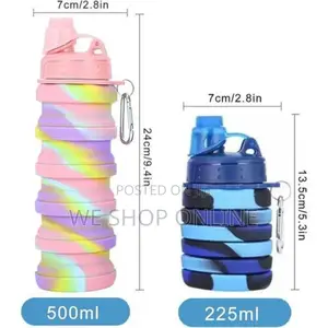 Multicolored Collapsible Water Bottle