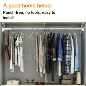 Adjustable Clothes Hanger, Retractable Rod.