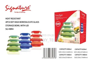 Signature 4pcs Set Glass Storage Containers