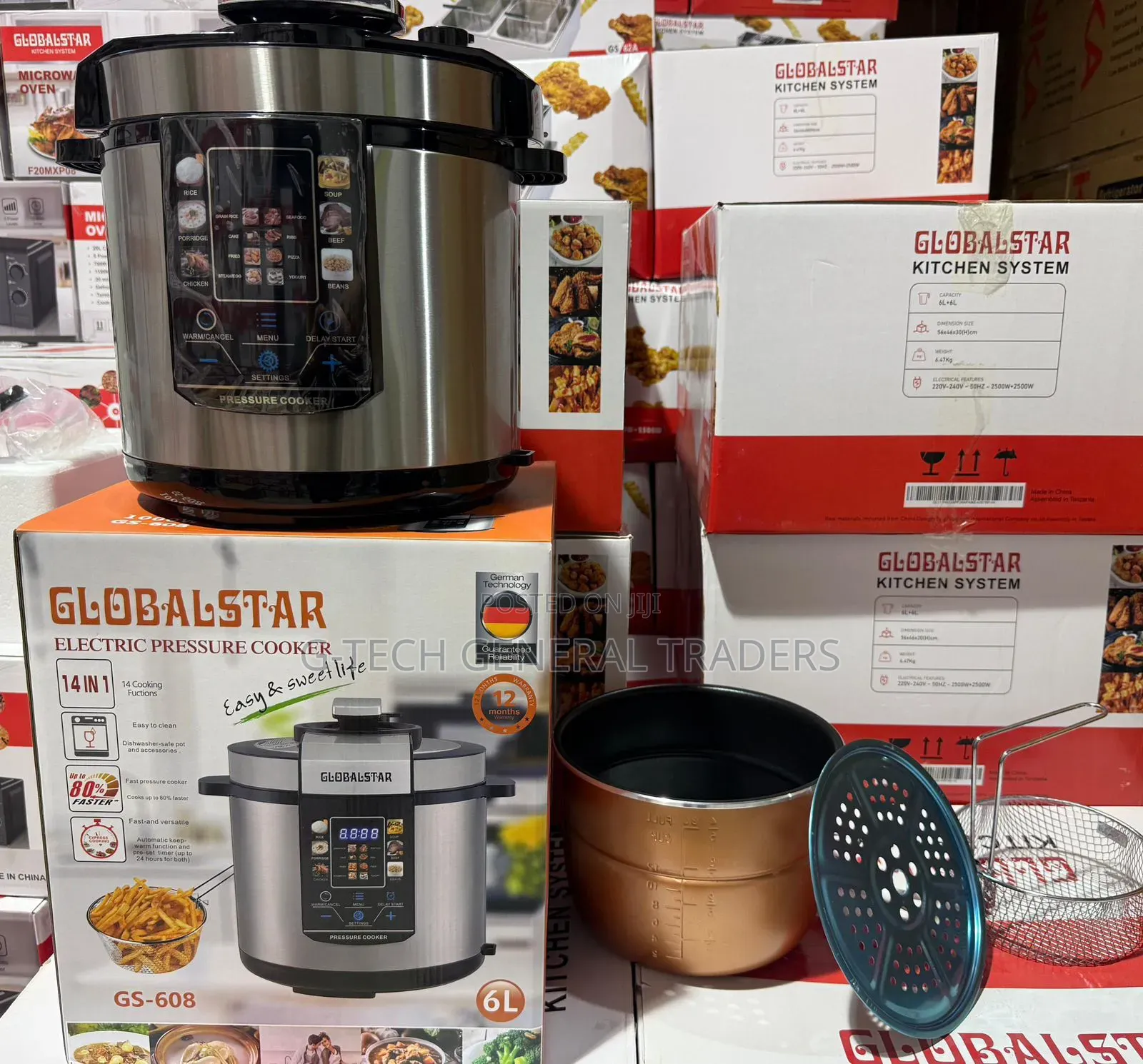 Globalstar 14in1 Electric Food Processor Machine-6l