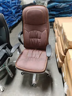Brown Leather Executive Office Chair