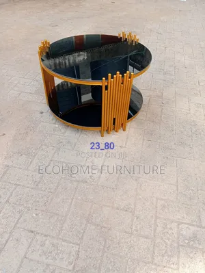 Black Gold Glass Coffee Table