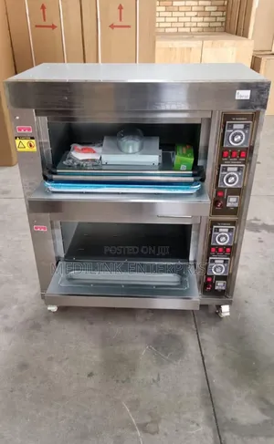 Commercial Double Deck Oven Four Trays