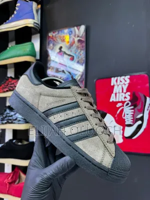 Brown/Black Leather Adidas Superstar.
 Sizes :_40 41 42 43 44 45_