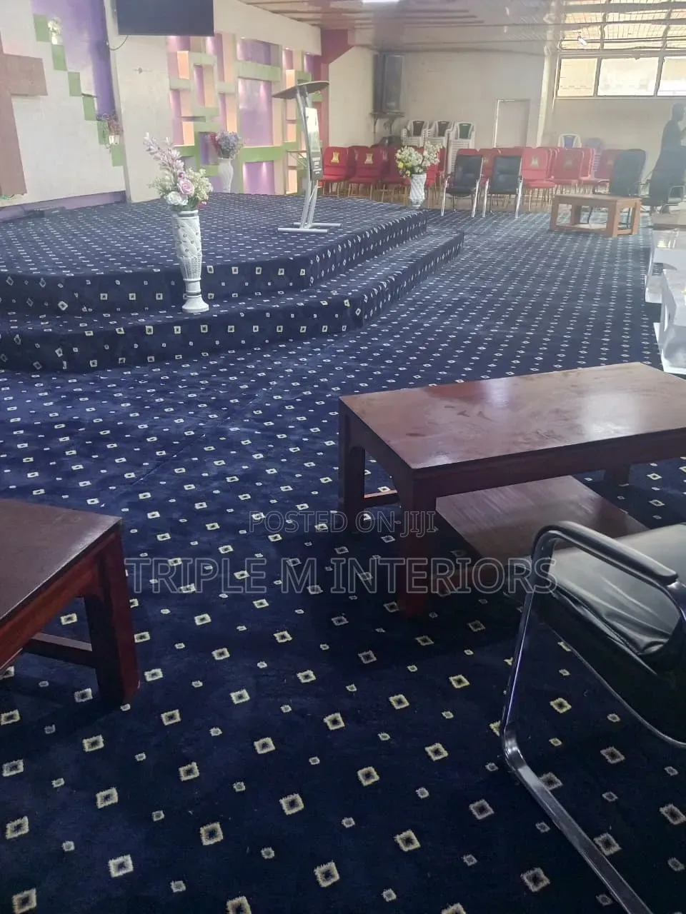 Regal Midnight Dotted Carpet | Full Coverage Luxury