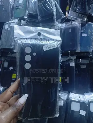 Black Silicone Back Cover Designed Ally for the Samsung Galaxy M35 5g.