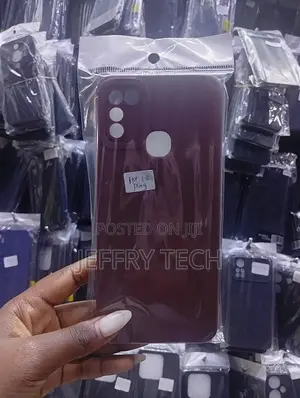 Maroon Silicone Back Cover for the Infinix Hot 10 Play Mobile Phone
