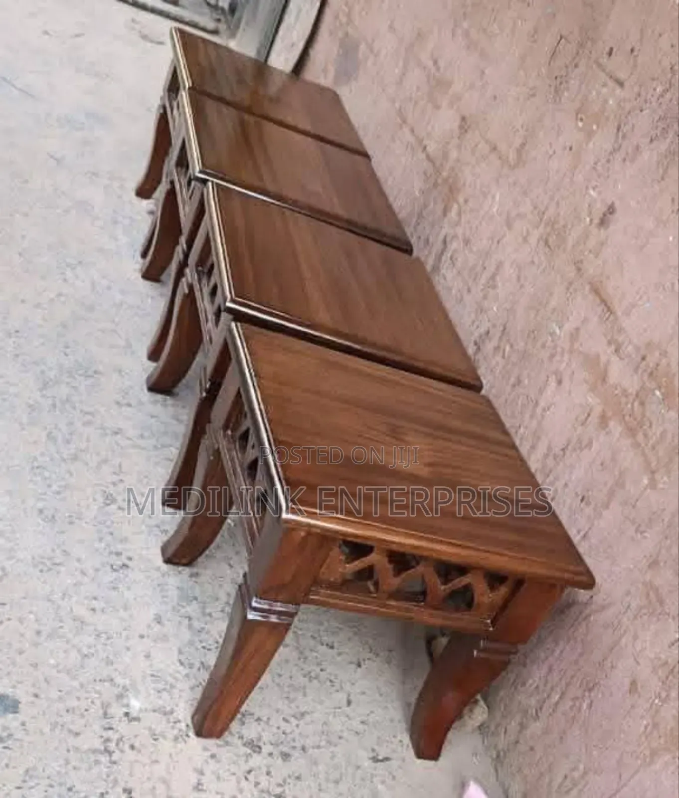 Alan Walnut Coffee Table Stools