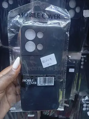 Black Mobile Phone Case Designed for the Oppo Reno 8 5g.