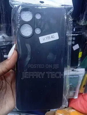 Black Silicone Back Cover Designed for the Vivo Y05 4g Smartphone.