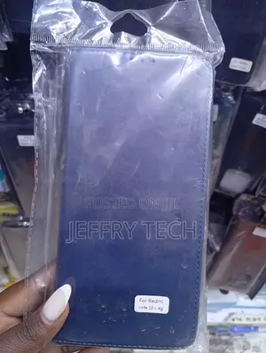 Blue Leather Flip Wallet Case Designed for the Redmi Note 13c 4g,.