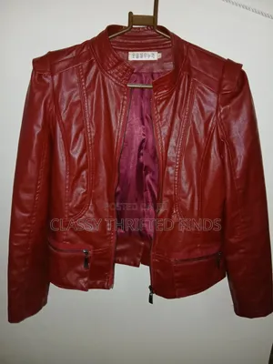 Burgundy Faux Leather Jacket