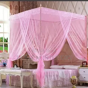 Complete Bed Coverage 4-Stand Mosquito Net