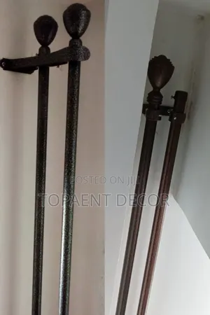 Coated Heavy Brown and Antic Gold Double Juakali Rods
