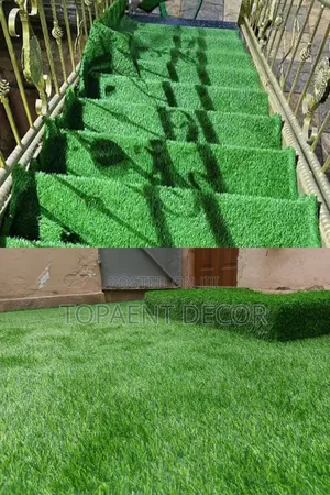 Staircase and Backyard Makeover Artificial Green Grass Carpet