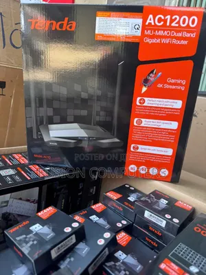 Tenda Ac10 Router, Ac1200 Smart Dual-Band Gigabit Wi-Fi Router