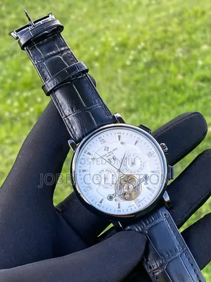 Black Leather Strap Automatic Patek Philippe Gents Watch