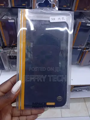 Black Flip-Style Wallet Case an iPhone Xr.