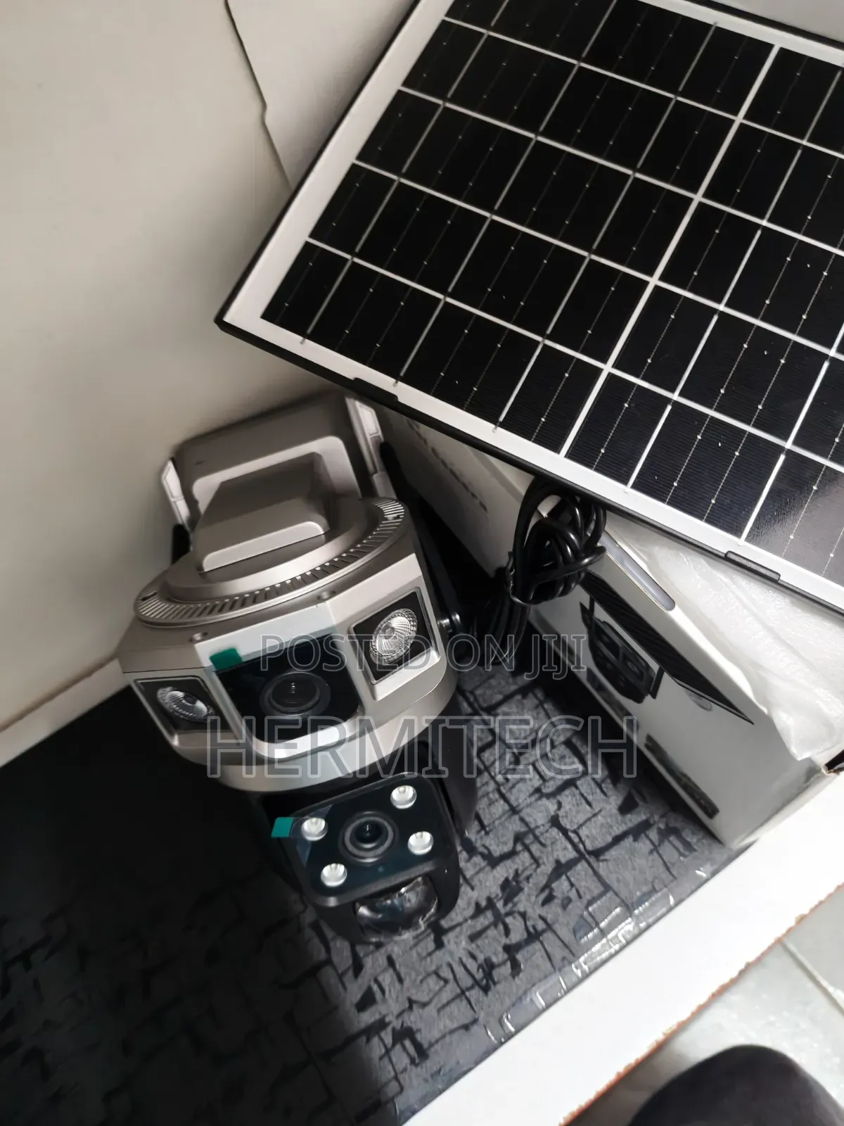 Dual Lens CCTV Solar Powered Wifi Wireless Network Camera